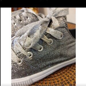 Mossimo Metallic Silver Sneakers Size 9